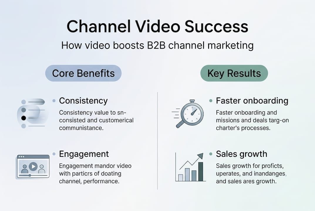 Infographic showing video benefits in channel marketing
