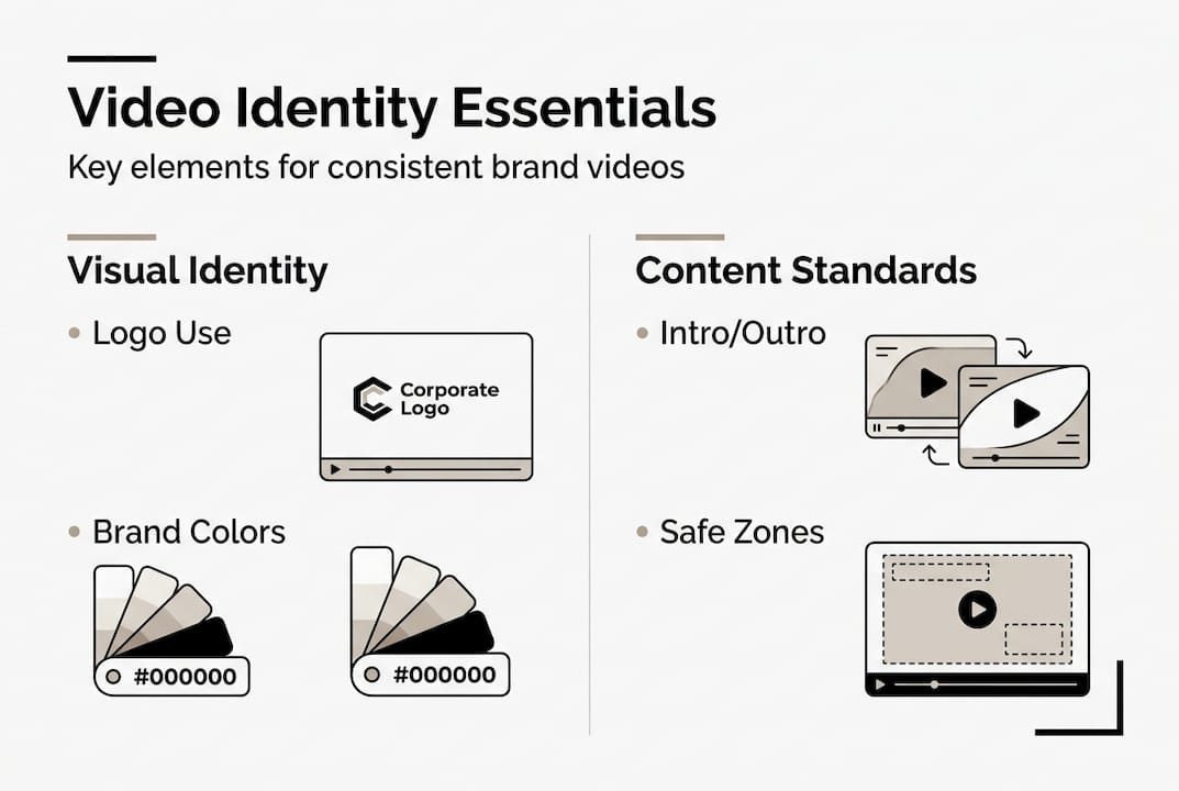 Infographic of branded video core elements